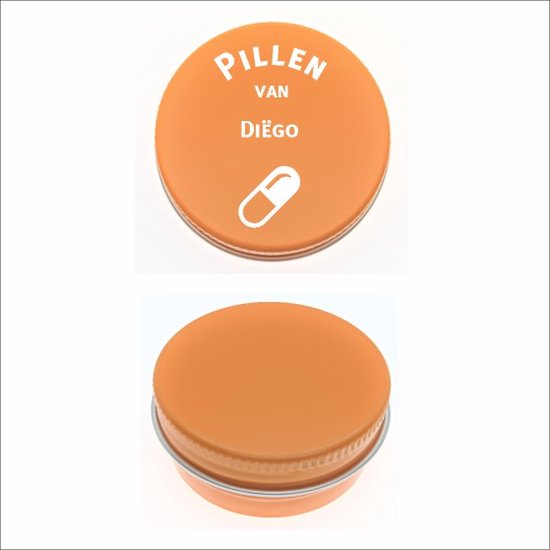 Boîte à pilules avec gravure du nom – Diego