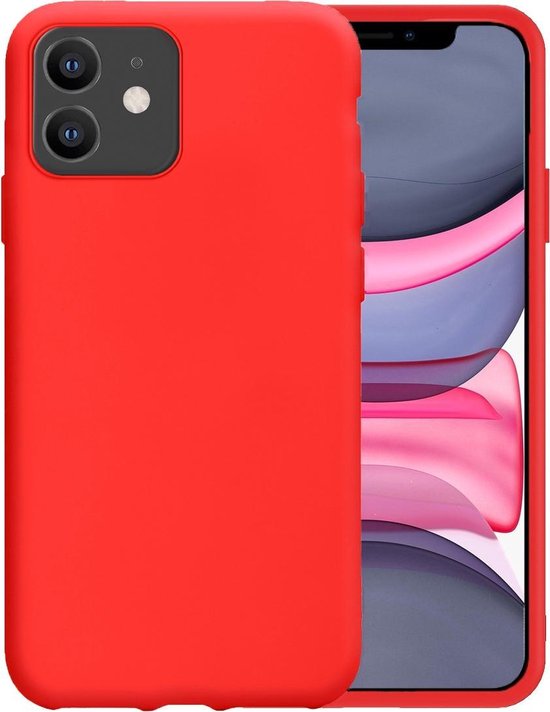 Coque en silicone LUQ® iPhone 11 Case Housse arrière – Rouge
