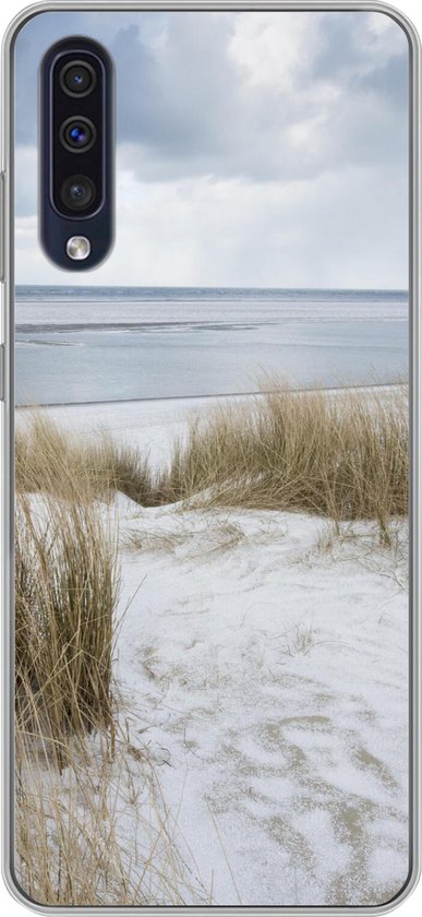 Convient pour coque Samsung Galaxy A50 – Mer du Nord – Dunes – Water – Coque de téléphone en Siliconen