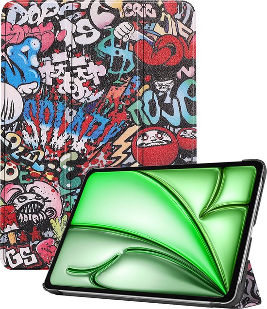 Étui pour iPad Air 6 (11 pouces) Étui pour tablette à trois volets – Étui pour iPad Air 2024 (11 pouces) Étui rigide pour Bookcase – Graffity