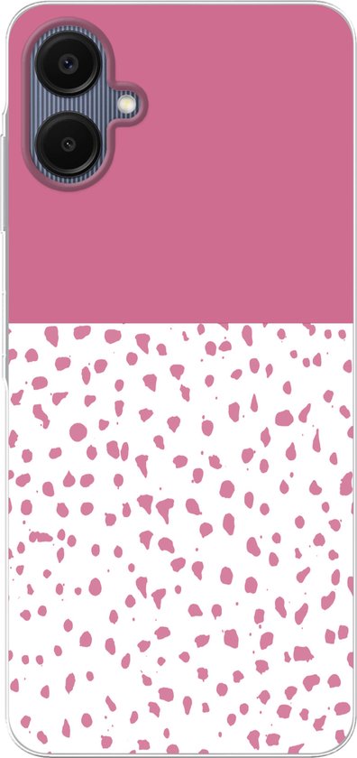 Étui de téléphone Convient pour Samsung Galaxy A06 étui – Point – Rose – Motifs – Étui de téléphone en silicone Étui de téléphone