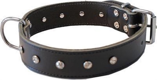 Collier avec pierres strass marron foncé 30mm – 62cm
