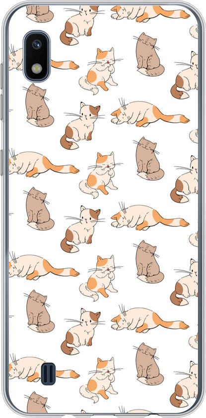 Coque Samsung Galaxy A10 – Motif – Chat – Chaton – Garçons – Filles – Enfants – Kids – Coque de téléphone en Siliconen