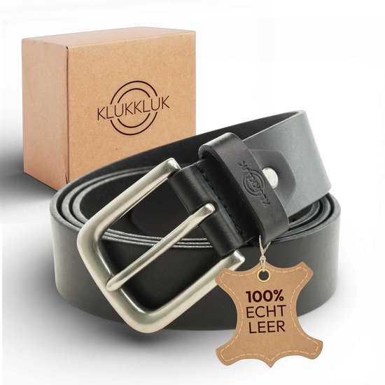 Ceinture Jeans jeans cuir homme noir – Cuir de buffle – Ceintures homme/femme – Tour de taille 90 cm – Ceinture large – Cuir résistant – Riem de Luxe