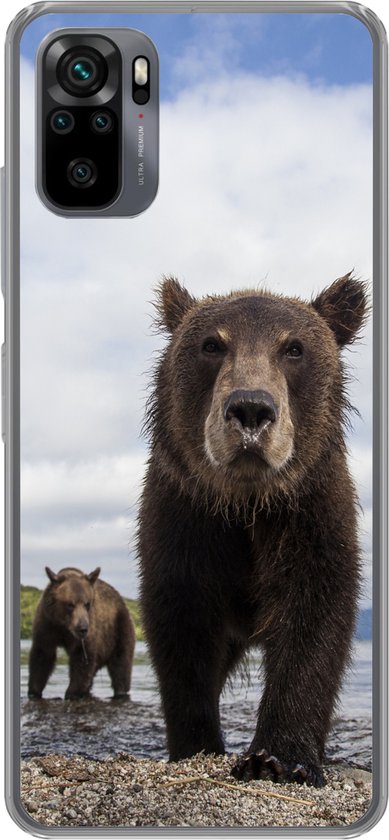 Coque Xiaomi Redmi Note 10 – Ours – Côte – Water – Coque de téléphone en Siliconen