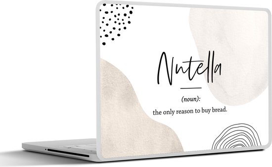 Autocollant pour ordinateur portable – 15,6 pouces – Citations – Nutella – Proverbes – Dictionnaire – Définition de Nutella – 36×27,5cm – Autocollants pour ordinateur portable – Skin pour ordinateur portable – Couverture