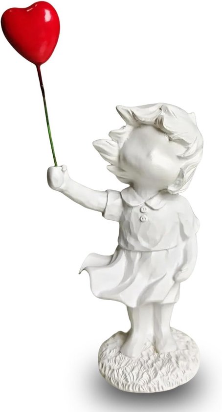 Figurine Banksy, fille au ballon blanc, décoration d&rsquo;intérieur, résine de haute qualité, moderne, décorative