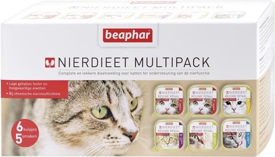 Beaphar – Multipack Kidney Diet – Nourriture pour chat – 6x100g