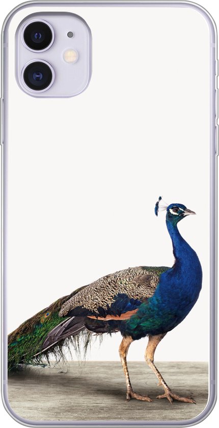 Coque iPhone 11 – Paon – Ressorts – Vogel – Enfants – Garçons – Filles – Coque de téléphone en Siliconen