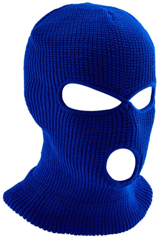 Cagoule d&rsquo;hiver tricotée – bonnet tricoté à trois trous – couvre-chef d&rsquo;hiver chaud – masque de vélo de protection contre la neige – cagoule de ski intégrale – unisexe – 38x20x0,5 cm