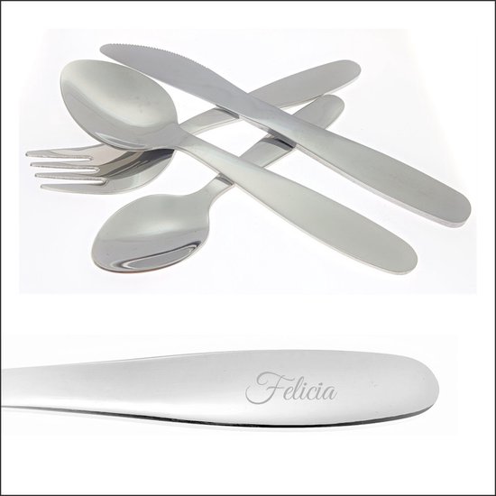 Couverts Couverts pour enfants avec gravure de nom – Felicia
