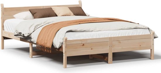vidaXL – Cadre de lit – sans – matelas – solide – bois de pin – 120×190 – cm