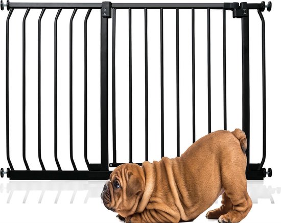 Bettacare Elite Dog Fence, 98 cm – 107 cm, Zwart mat, clôture à montage sous pression pour Chiens et chiots, barrière pour animaux de compagnie et chiens, installation facile