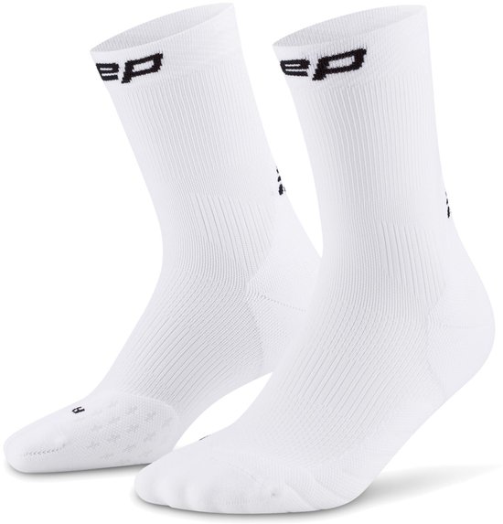 Chaussettes de compression mi-hautes CEP Run – Wit – Homme (39-42)