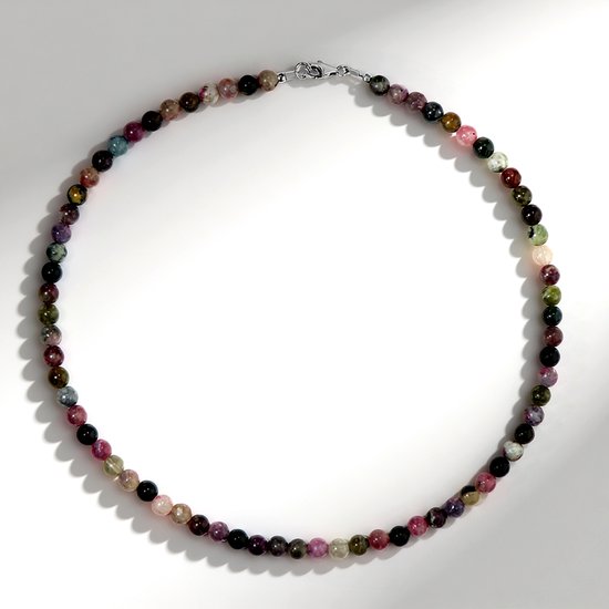 Cavill – Collier Argent 925 Argent Sterling Rhodié – Tourmaline 1,25 ct – Collier Femme Coloré Élégant – 45 cm