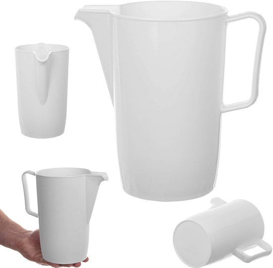 Bidon en plastique blanc Fosini 2L avec poignée