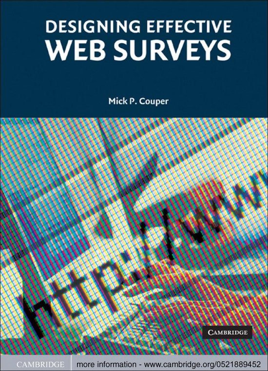 Designing Effective Web SurveysEbook