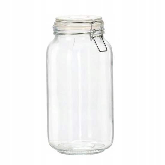 Bocal de Verres avec fermeture à clip, 2,2 L – Idéal pour la conservation des aliments et le stockage.