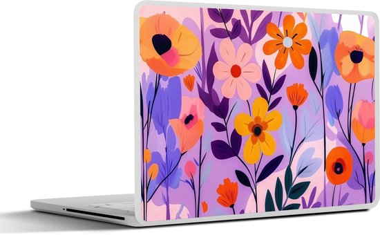 Autocollant pour ordinateur portable – 14 pouces – Fleurs – Coloré – Feuilles – 32x5x23x5cm – Autocollants pour ordinateur portable – Skin pour ordinateur portable – Housse