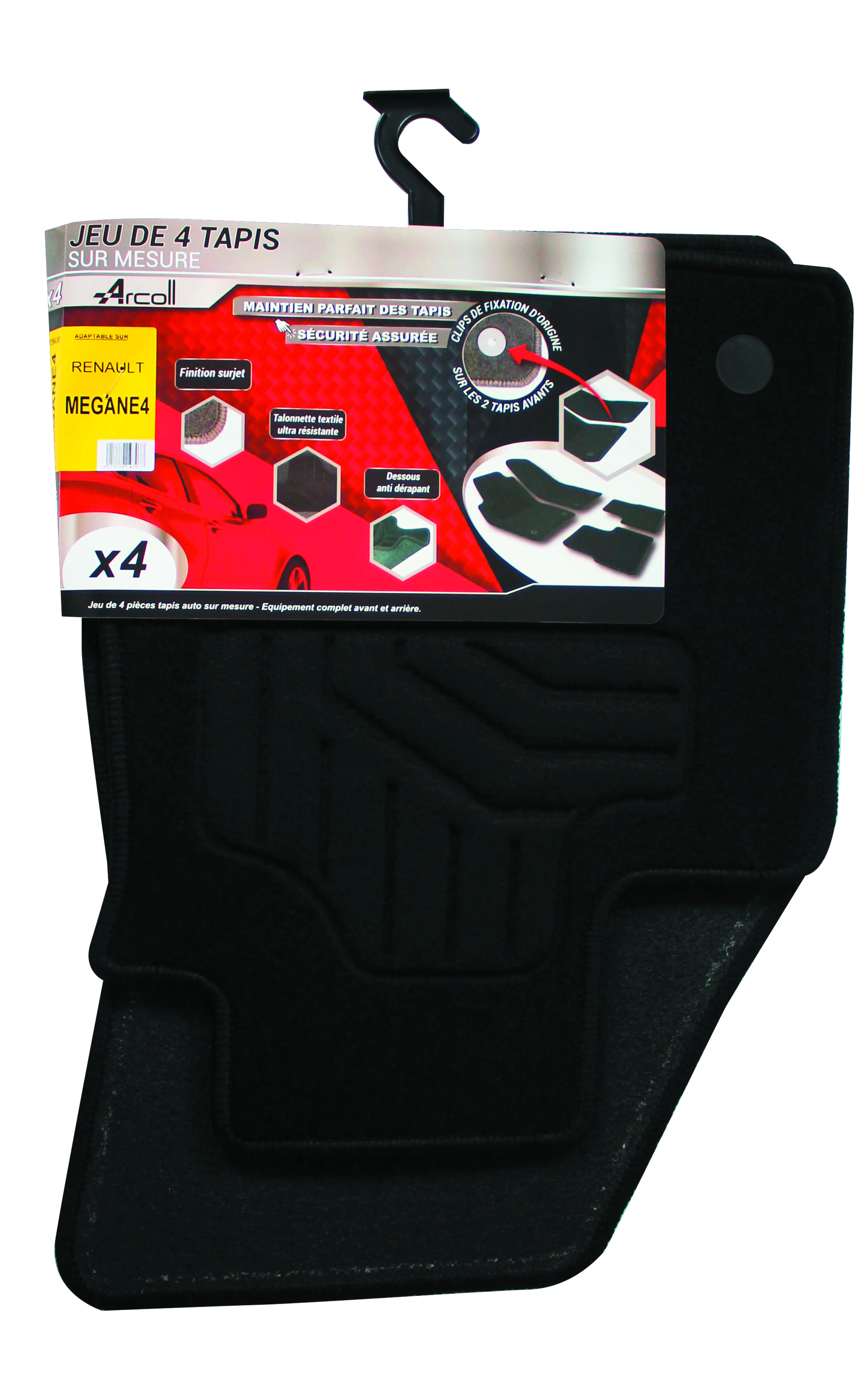 ARCOLL – 4 tapis Renault Mégane 4 à partir de 09/2015