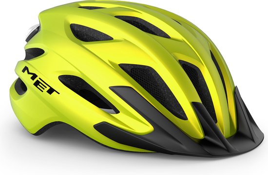 Avec Casque Crossover Mtb Jaune 52-59 cm
