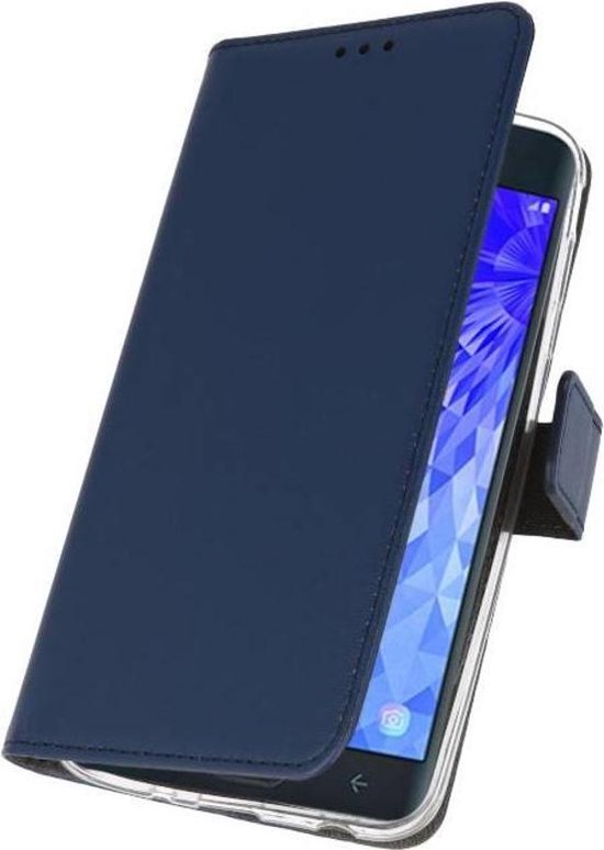 Bestcases Étui pour téléphone avec porte-cartes Samsung Galaxy J7 (2018) – Bleu marine Étui pour smartphone avec porte-cartes adapté pour Samsung Galaxy J7 (2018)