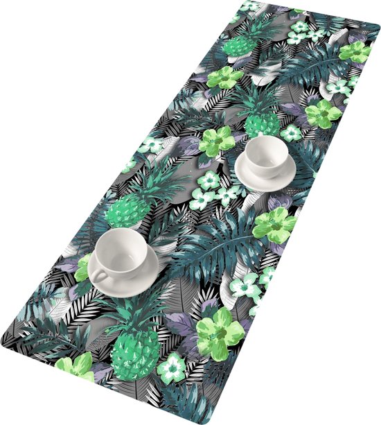 Bertoni – Chemin de Table – Nappe de Table en Feutres avec Motif – Décoration de Table Entretien Facile 95 x 33 cm Vert Lambada