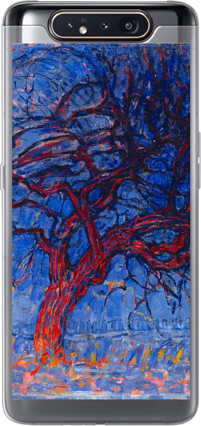 Coque Samsung Galaxy A80 – Arbre rouge – Piet Mondrian – Coque de téléphone en Siliconen
