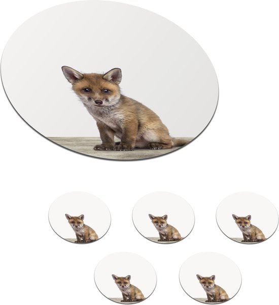 Dessous de Sous-verres – Ronds – Chambre Chambre de bébé – Renard – bébé renard – Chambre enfant – Chambre fille – Chambre garçon – 10×10 cm – Dessous de verre – 6 pièces