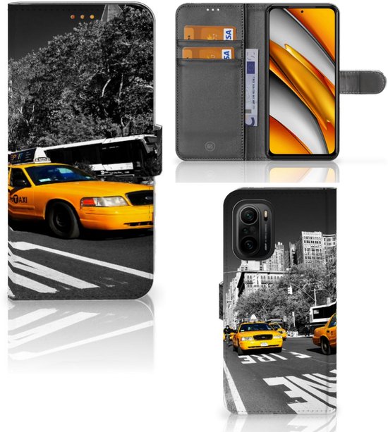Cuir PU Portefeuille Livre Poco F3 | Xiaomi Mi 11i Coque New-York Taxi