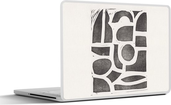 Autocollant pour ordinateur portable – 10,1 pouces – Abstrait – Formes – Zwart – 25x18cm – Autocollants pour ordinateur portable – Skin pour ordinateur portable – Housse