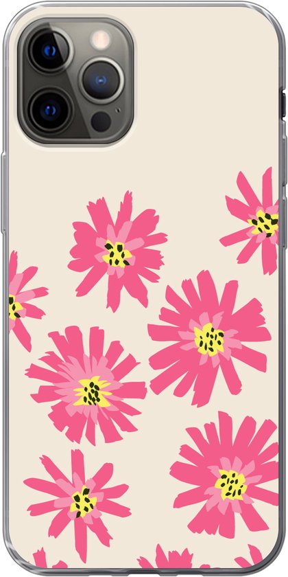 Coque iPhone 13 Pro – Fleurs – Motif – Minimalisme – Siliconen