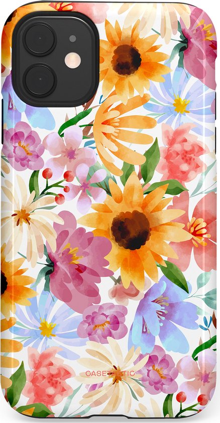 Étui Casetastic Convenant pour Apple iPhone 11 – Étui Duo-couche Protecteur Élégant – Bloeiwijs
