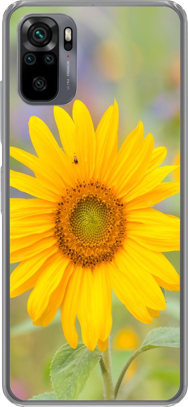 Coque Xiaomi Redmi Note 10 – Fleurs – Tournesol – Jaune – Coque de téléphone en Siliconen