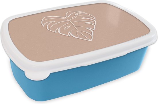 Boîte à lunch Blauw – Boîte à lunch – Boîte à pain – Été – Rose – Feuilles – Dessin au trait – Line cm – Enfants – Garçon