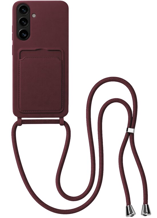 Coque Compatible avec Samsung S26 Plus Coque Avec Cordon – Housse de Téléphone Compatible avec Samsung Galaxy S26 Plus Coque Arrière Avec Cordon Amovible – Aubergine