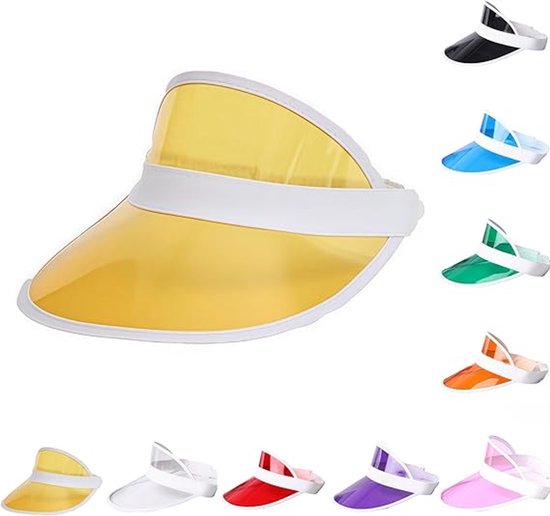 Chapeau de soleil, résistant à la chaleur et aux UV ; résistant à l&rsquo;eau et au vent. Convient pour le sport, les vacances à la plage, le cyclisme et plus encore. Tour de tête 56–58 cm, Jaune.