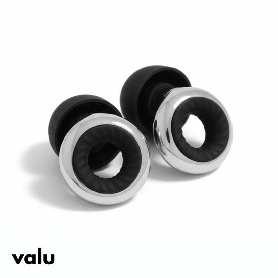 Bouchons d&rsquo;oreilles Valu – Bouchons d&rsquo;oreilles – Bouchons d&rsquo;oreilles Festival – Bouchons d&rsquo;oreilles pour Bouchons d&rsquo;oreilles – Protection auditive – Sommeil – Focus – 27dB – Argent métallique