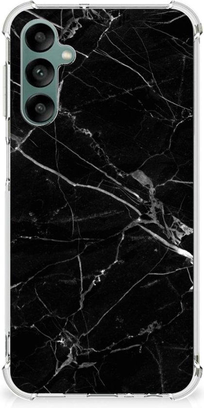 Coque pour smartphone Samsung Galaxy A24 Mobile Case avec bord transparent Marbre Zwart