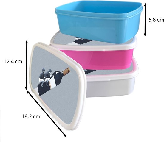 Bread Bin Blauw – Lunch Box – Bread Box – Bouteille – Homme – Vintage – 18x12x6 cm – Enfants – Garçon