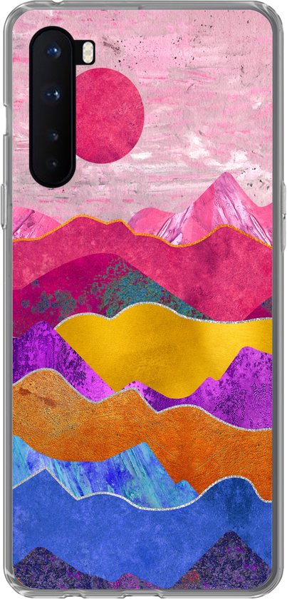 Coque OnePlus Nord – Pride – Bi – Imprimé marbré – Coque en Siliconen téléphone –