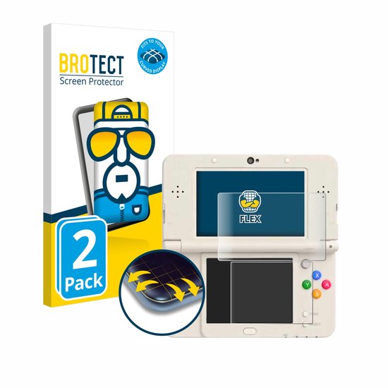 BROTECT – Protecteur d&rsquo;écran pour Nintendo New 3DS – Film de protection transparent couverture complète – 2 Pièces