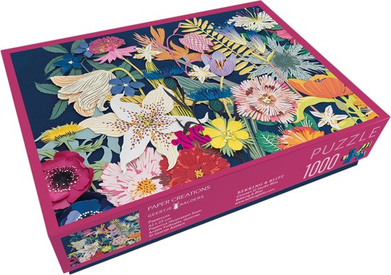 Bekking & Blitz – Puzzle – 1 000 pièces – Art – Papercutting – Fleurs – Créations en papier – Geertje Aalders