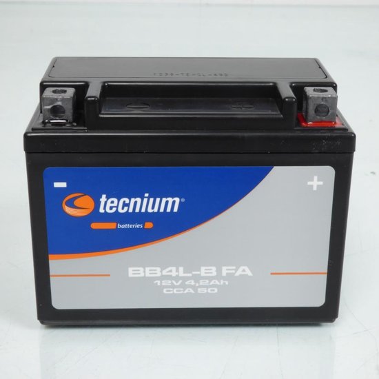 Batterie SLA Tecnium pour Moto Gilera 50 RCR 2004 à 2016 YB4L-B / 12V 4.2Ah Neuf