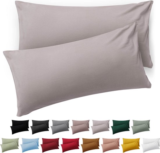 Blumtal Kussensloop Housse de Coussin Microfibre 40 x 70 cm – Gris Clair de Moonlight – Set de 2