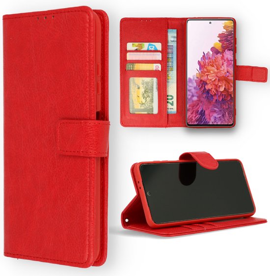 Etui Motorola Moto E32 Rouge – Etui Portefeuille – Porte-Cartes & Languette Magnétique