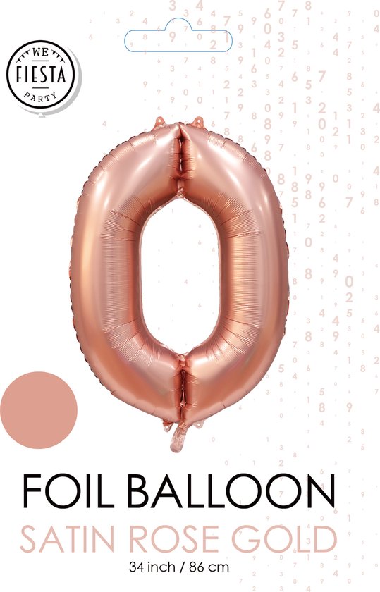 ballon en aluminium numéro 0 or mat métallisé