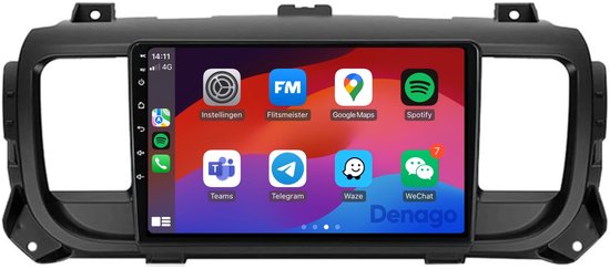 Autoradio CarPlay adapté à Fiat Scudo | 2016 à 2023 | Android 13 | Apple CarPlay et Android Auto sans fil | 2 Go + 32 Go | Processeur QuadCore | Denago DNG-A236 | Modèle 2025 | 2016 2017 2018 2019 2020 2021 2022 2023 | Bluetooth et Wifi