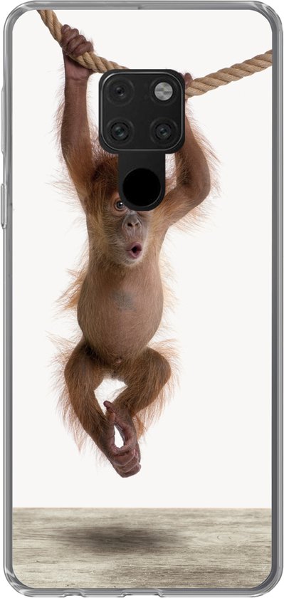 Coque Huawei P40 Lite – Bébé singe à suspendre – Bébé – Enfants – Orang Utan – Garçons – Filles – Coque de téléphone en Siliconen
