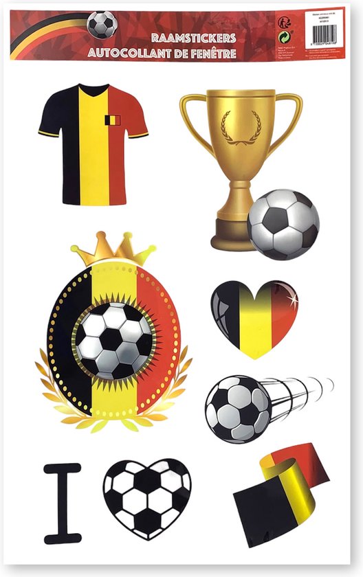 Autocollants pour vitres EC/WK Voetbal België 8198
